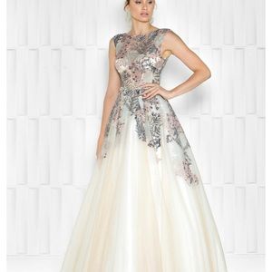 Colors Coutour Fancy evening ball gown dress, size 2, very elegant